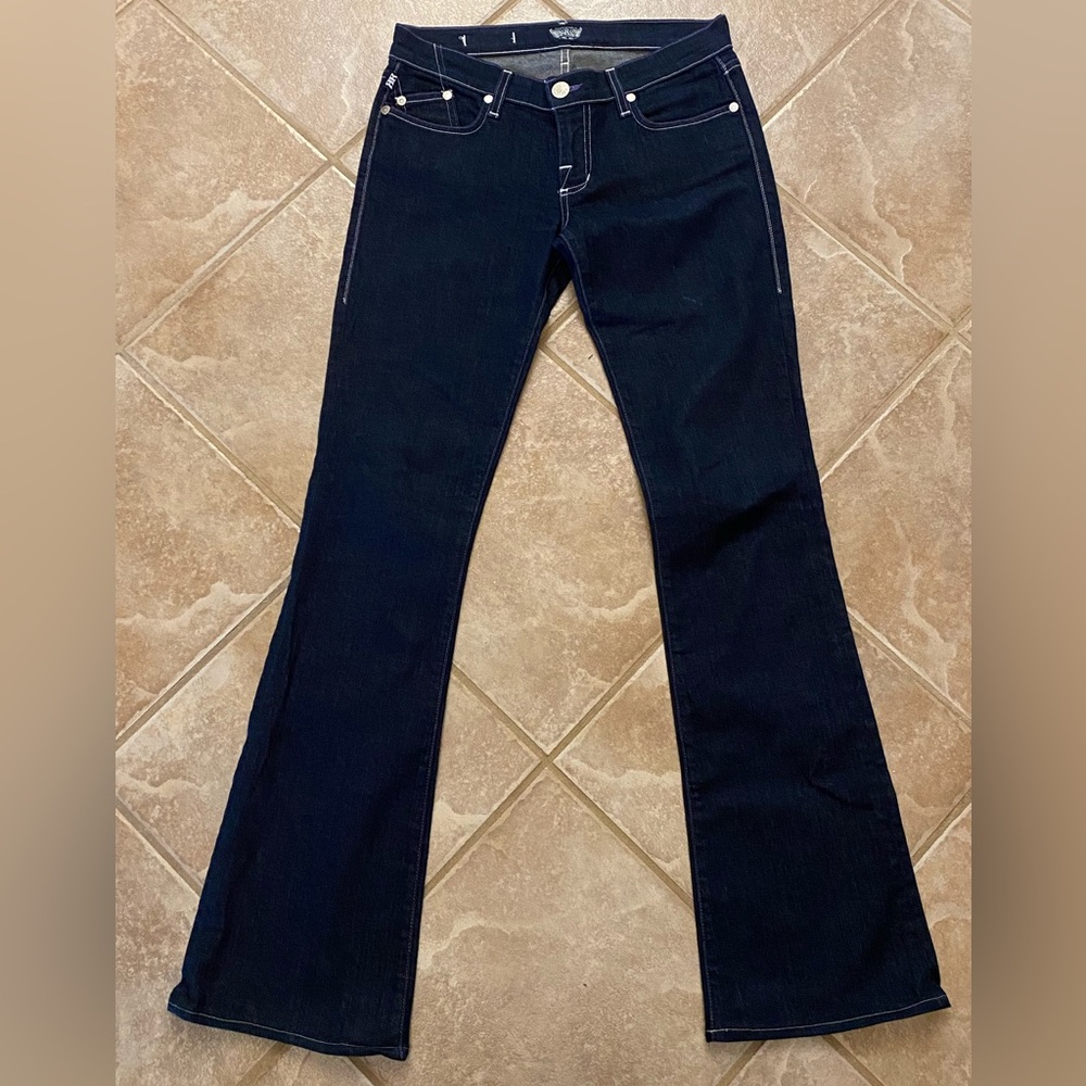 Rock & Republic Women’s Jeans Bootcut Stretch Flare Dark Blue Wash Sz 27 on tag